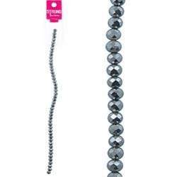 AussieSuperStore Jewellery Making Supplies Silver Strung Beads Crystal Squashed Facet 4x6mm (in 3 colors) Strung Beads Crystal Squashed | Jewellery Making Beads Accessories 9323823180959 BBS2014030
